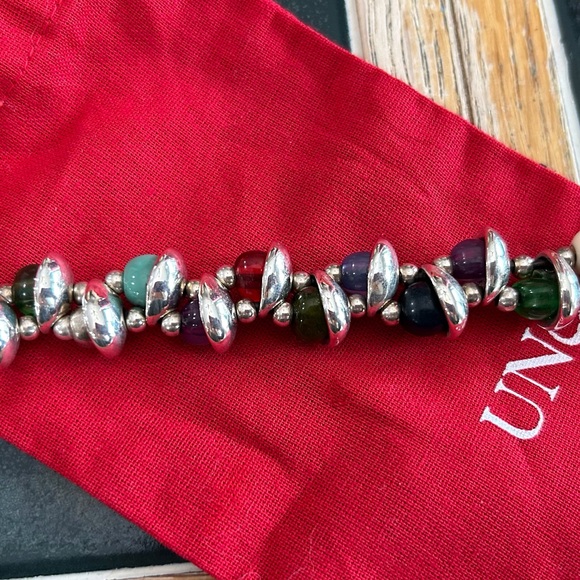 UNO de 50 Silver and Multicolor Murano Glass Beaded Bracelet - Picture 6 of 8